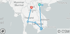  Einblicke in Indochina in 15 Tagen - Vietnam / Kambodscha / Thailand / Laos - 11 Destinationen 