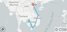  Kambodscha - Vietnam auf dem Wasserweg Deluxe Rundreise in 15 Tagen - 11 Destinationen 