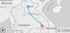  Laos Package Tour from Luang Prabang to Pakse via Vientiane and Khuangsi Waterfall - 4 destinations 