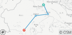  Goldenes Dreieck Rundreise mit Udaipur{ Delhi Agra Jaipur Udaipur Rundreise} - 4 Destinationen 
