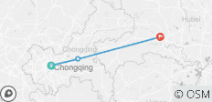  Yangtze riviercruise van Chongqing naar Yichang Stroomafwaarts in 4 dagen 3 nachten - 2 bestemmingen 