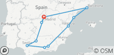  Merveille espagnole - fin Madrid, 9 jours - 11 destinations 