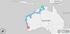  Ungezähmte Kimberley und Westküste (2024/2025, 21 Tage) - 17 Destinationen 