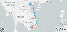  Vietnam Strandurlaub in 13 Tagen - Hanoi / Halong Bucht / Hoi An / Nha Trang / Ho Chi Minh - 7 Destinationen 