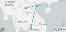  Goldenes Dreieck von Indochina: Kambodscha, Vietnam und Laos - 10 Tage - 5 Destinationen 