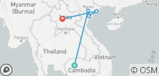  Golden Triangle of Indochina In 10 Days - Cambodia, Vietnam and Laos - 5 destinations 