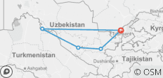  Usbekistan Kulturreise (Taschkent nach Samarkand, Buchara und Chiwa) Boutique Hotels Option - 5 Destinationen 