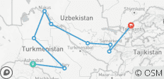  Circuit au Turkménistan et en Ouzbékistan 15 JOURS - 9 destinations 