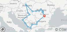  14 Tage Balkan Tour ab Bukarest - 19 Destinationen 