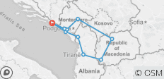  Höhepunkte des westlichen Balkans - 8 Tage - 10 Destinationen 