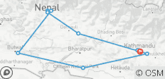  Nepal Höhepunkte Rundreise in 10 Tagen - 11 Destinationen 