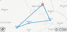  Goldenes Dreieck mit Pushkar: Delhi, Agra, Jaipur &amp; Pushkar - 6 Tage - 5 Destinationen 