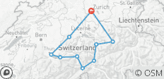  Tour des Alpes suisses en voiture, y compris le col de la Furka : Guidage par sat-nav préétabli - 10 destinations 