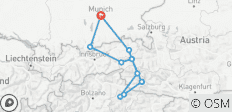  Munich 🇩🇪 Austrian Alps 🇦🇹 Dolomites 🇮🇹 in a PORSCHE ⛰️ 🚗 pre-set sat-nav guided - 11 destinations 