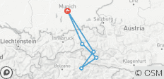  Österreichische Alpen + Italienische Dolomiten Fahrurlaub in einem Porsche - GPS geführt - 6 Destinationen 