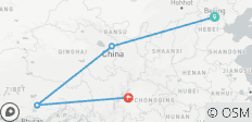  Tibet Express mit dem Plateau Zug: Peking, Xining, Lhasa und Chengdu - 8 Tage - 4 Destinationen 