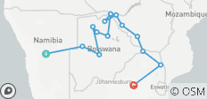  Hoogtepunten van zuidelijk Afrika - 14 bestemmingen 