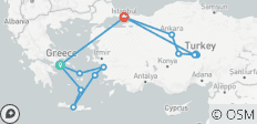  Grecia clásica y Turquía con crucero de 3 días - 18 destinos 