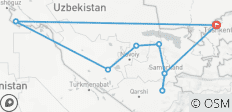  Kulturelle Abenteuerreise durch Usbekistan 14 Tage - 9 Destinationen 