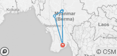  Myanmar Tour of Ancient Kingdoms from Yangon to Mandalay, Bagan - 7 destinations 