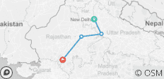  Delhi, Agra, Jaipur en Udaipur - 6 Daagse Gouden Driehoek Tour met de auto - 4 bestemmingen 
