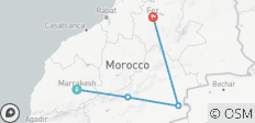  De Marrakech à Fès en passant par le Sahara (3 jours) - 4 destinations 