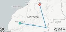  De Marrakech à Fès via le Sahara 3 jours - 4 destinations 