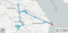  Armenië, Azerbeidzjan &amp; Georgië - Ontdekkingsreis door de Kaukasus - 19 bestemmingen 