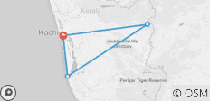  Cycling, Trekking &amp; Houseboat Kerala Tour - 4 destinations 