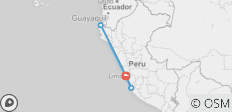  Rundreise durch Zentral- und Nordperu: Lima - Paracas - Mancora - 8 Tage - 4 Destinationen 