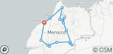  Rondreis door Marokko – vanuit Casablanca – 8 dagen - 16 bestemmingen 