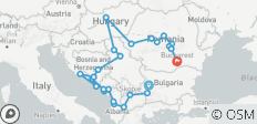  17 days Balkans Tour from Sofia to Budapest and Bucharest - 25 destinations 