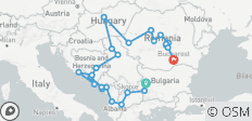  12-daagse rondreis door de Balkan vanuit Sofia - 25 bestemmingen 