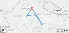  Koninklijke pracht en erotische tempels: Gouden Driehoek &amp; Khajuraho Avontuur vanuit Delhi - 5 bestemmingen 
