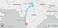 Delhi to Rajasthan with Goa by Rail - 6 destinations 