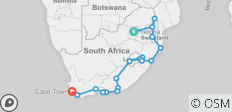  20-day Kruger to Cape Town Accommodated - 19 destinations 
