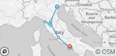  „Eco-Comfort“ Grand Tour durch Italien mit dem Hochgeschwindigkeitszug - 11 Destinationen 