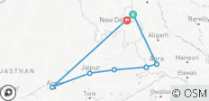 Depuis Delhi : Circuit privé du Triangle d\'Or avec Pushkar - 8 destinations 