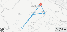  Circuit privé de 8 jours du Triangle d\'Or : Delhi, Agra, Jaipur et Udaipur en voiture - 7 destinations 