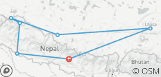 Mount Kailash Lhasa Tour via Simikot - 7 bestemmingen 