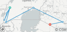  16 daagse Kenia Uganda rondreis: Gecombineerde Safari - 8 bestemmingen 