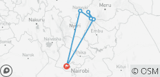  Mount Kenya Trekking Tour entlang der Sirimon Route - 4 Tage - 6 Destinationen 