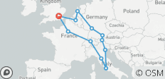  European Whirl (End London, 15 Days) - 13 destinations 