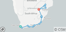  Avontuurlijke rondreis van Kaapstad naar Krugerpark &amp; Lesotho - \&quot;OVERLAND\&quot;. - 16 bestemmingen 