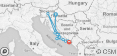  Kroatien und seine Inseln: Kreuzfahrt an der Adriaküste (von Zagreb nach Dubrovnik) (Standard) (12 destinations) - 12 Destinationen 