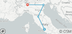  Rom, Florenz, Venedig, Mailand: Signature (4* Hotels) klimaneutrale Rundreise mit dem Zug - 4 Destinationen 
