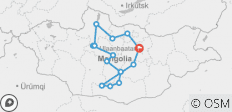  Große Mongolei Rund- &amp; Reitreise (3 Wochen) - 12 Destinationen 