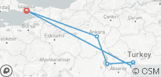  Istanbul - Ankara - Cappadocia | 7 Days with 1 flight - 10 destinations 