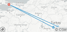  Istanbul - Ankara - Cappadocia | 7 Days with 1 flight - 8 destinations 