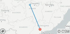  Circuit de 4 jours à Zhangjiajie et à la vieille ville de Fenghuang depuis Guangzhou en train Bullet et en avion - 3 destinations 